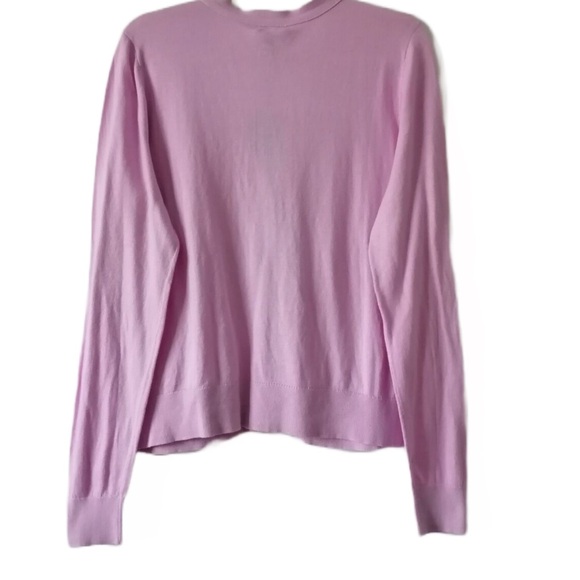 NWT 🩷 Halogen Nordstrom Cotton-Blend V-Neck Button Down Cardigan with Pockets, L - Picture 3 of 6